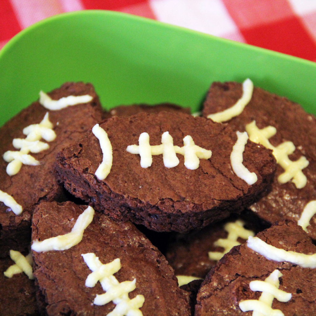 Football Shaped Brownies