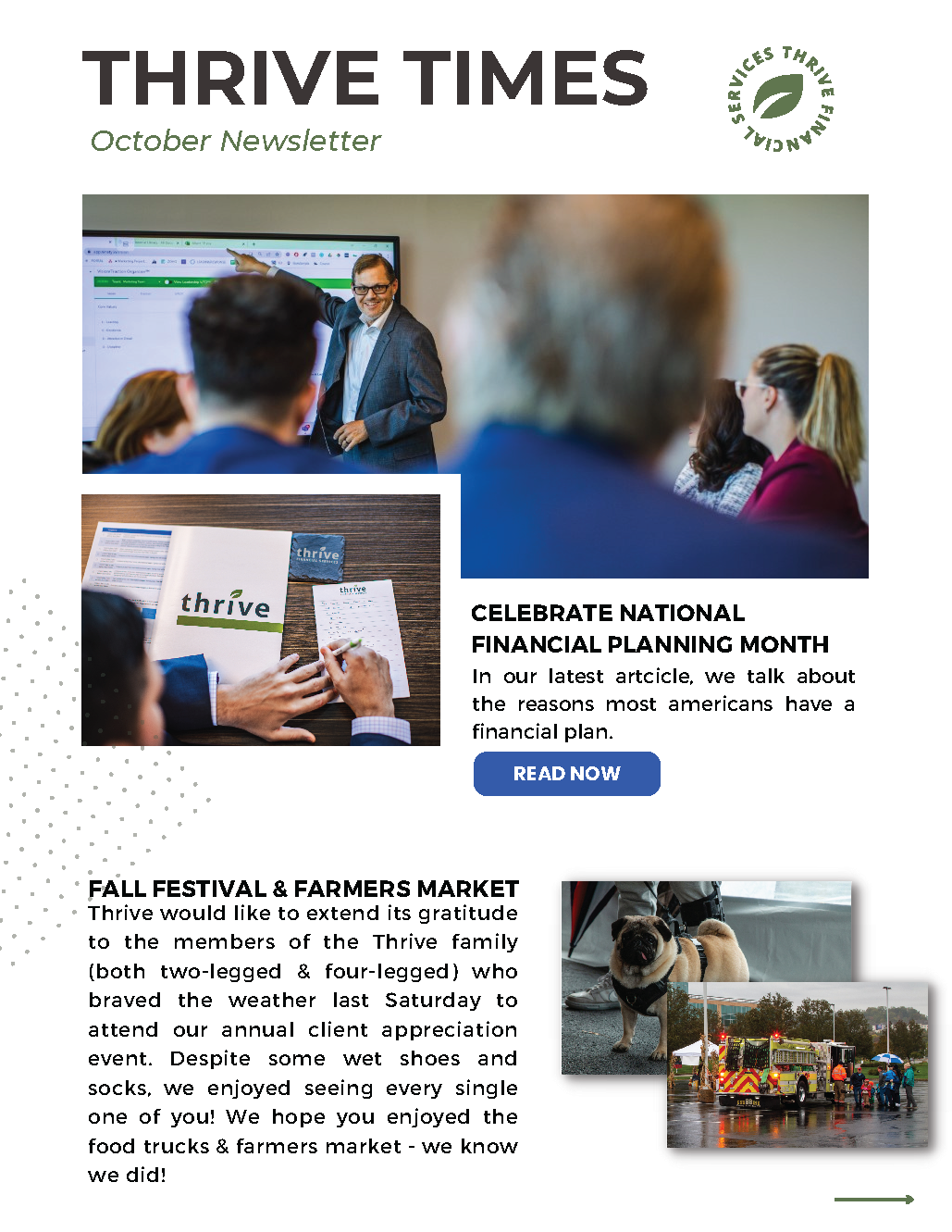 October 2023 Newsletter • Thrive Financial Services