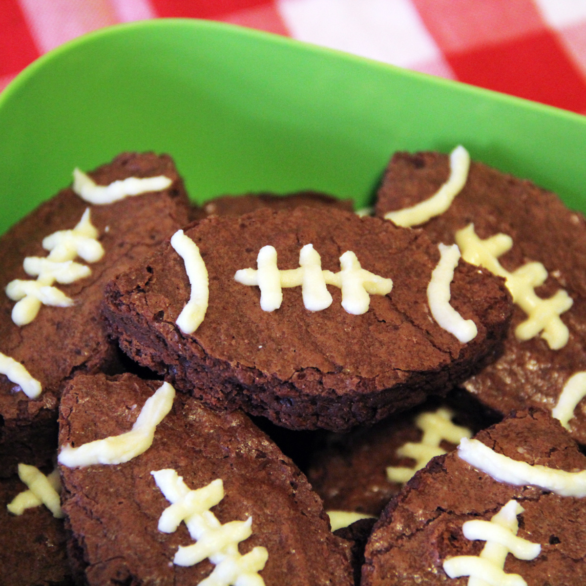Football Shaped Brownies